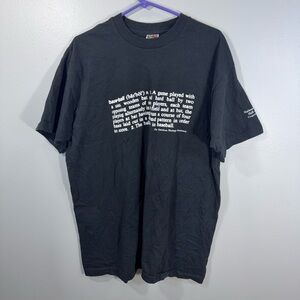 VTG 90s Baseball Definition T-Shirt XL Black Single Stitch American Heritage